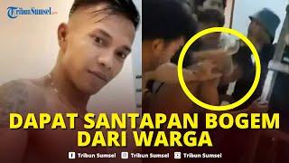 Momen Pembunuh Gadis Penjual Gorengan Diberi Santapan Bogem Oleh Warga, Ditangkap di Atap