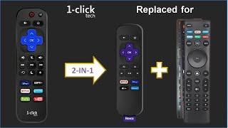 How to setup to control your TV volume and power with a Roku box on an 1-clicktech RT-Series remote