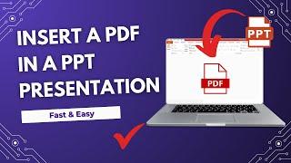 How to insert a pdf in PowerPoint   new update!