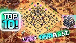 TH9 WAR BASE WITH LINK! Best TH9 anti 3 star war base 2024 COC TH9 Base After Update Blacksmith