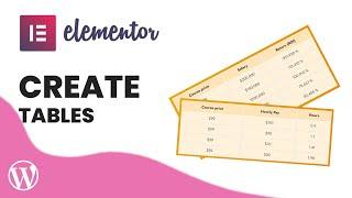 How to CREATE a TABLE using ELEMENTOR and WORDPRESS | #2022 #wordpress #elementor #easy #tutorial