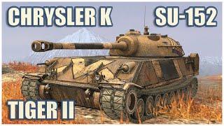 Tiger II, Chrysler K & SU-152 • WoT Blitz Gameplay