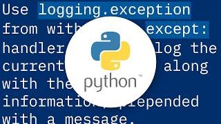 Log exception with traceback in Python