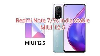 Redmi Note 7/7s India Stable MIUI 12.5