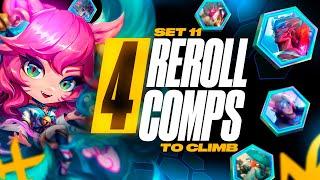 The 4 Reroll Comps I'm Climbing with to Challenger This Set | TFT Set 11 Guide