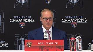 Florida Panthers head coach reacts to winning Stanley Cup: "That's not getting old"