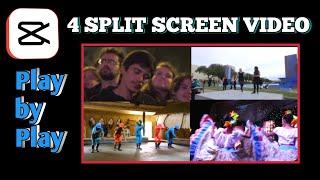 FOUR SPLIT SCREEN VIDEO IN CAPCUT ( PLAY BY PLAY ) | TAGALOG TUTORIAL | KJ tutorial