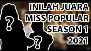 Inilah Juara Miss POPULAR SEASON 1 2021 |  Announcement party