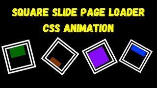 Square Slide Page Loader CSS Animation | Page Loader CSS Animation | NSCODE