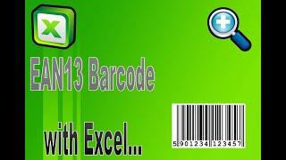 Barcode EAN13 With Excel - UPC-A and EAN8 also available