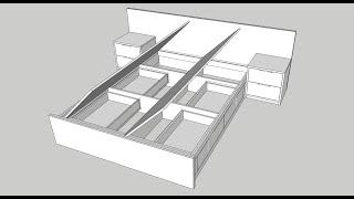 How to design Bed Frame with Dawers with Dynamic Sketchup