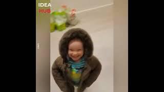 2-year-old son shows his dad how to put on a jacket in the fastest way.  #shorts #kids #kidsvideo