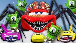 Gummy Bear Song Cover (Mcqueen Eater, Truck Eater, Spider House Head) feat Spider Cars