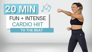 20 min CARDIO HIIT WORKOUT | To The Beat  | No Squats or Lunges | Fun + High Intensity