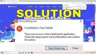 Discordsetup.exe Installation Has Failed; Failed to Extract Installer [Solution]