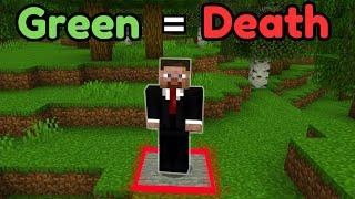 Minecraft But If I Touch Green, I Die!  (Can I beat it?)