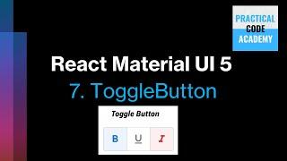 React Material UI 5 7-Toggle Buttons