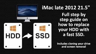 iMac 2012 HDD clone and SSD full install with screen removal