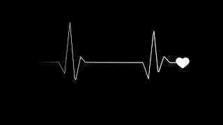 Heartbeat line overlay FREE download black screen footage + sound effect