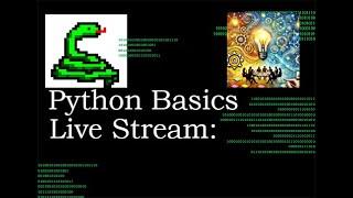 Python Basics Live Stream Let's make a plan