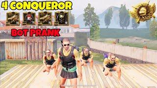 WE DID FOUR CONQUEROR NOOB BOT PRANK ON ENEMIES FT CASETOO | PUBGM • BGMI