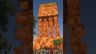 Minecraft: mini pumpkin build hack | minecraft halloween decors #shorts