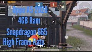 PUBG Mobile Test In OPPO A5 2020 - 4GB Ram - Snapdragon 665 - High Frame Rate