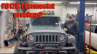 P0128 Thermostat Code. How to replace Thermostat? 2015 Jeep Wrangler