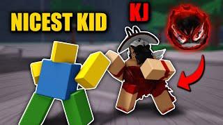 I 1v1ed The NICEST KID Using KJ In The Strongest Battlegrounds.. | Roblox