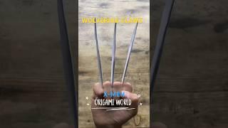 WOLVERINE CLAWS PAPER ORIGAMI TUTORIAL | X-MEN COMICS ORIGAMI INSTRUCTIONS | DIE WOLVERINE MARVEL