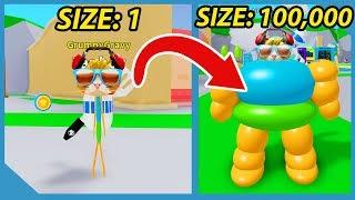 Becoming The Biggest Player In Roblox Om Nom Simulator