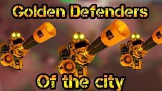 Golden defenders of the city Solo Fallen Mode Roblox Tower Defense Simulator