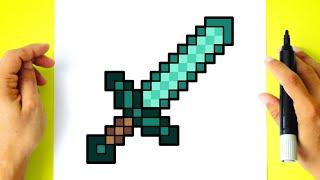 How to DRAW MINECRAFT SWORD