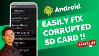 How to Fix Corrupted SD Card on Android !