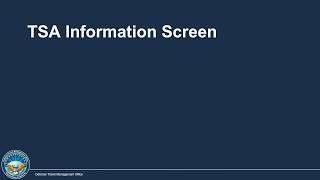 Finding and Inputting TSA Information in DTS