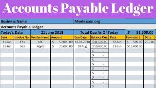 Make Accounts Payable Report in Excel
