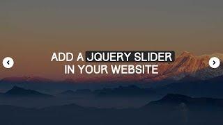 How to add jQuery Slider in a Website (Easy)