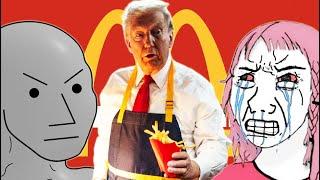 Leftists React to Trump Working at McDonalds