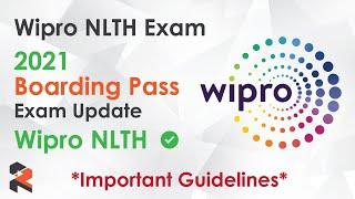 Wipro NLTH Exam - Exam Update - Boarding Pass Mail