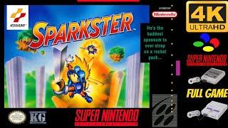 Sparkster [SNES] Gameplay Walkthrough FULL GAME [4K60ᶠᵖˢ]