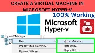 LAB | CREATE A VIRTUAL MACHINE IN HYPER-V MANAGER | HYPER-V ME WINDOWS VM KAISE CREATE KARE | HINDI