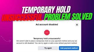 Temporary hold unsuccessful Facebook | Insufficient funds problem