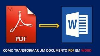 Como transformar um documento PDF em Word editável