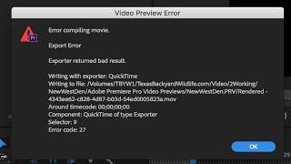 حل مشكلة Error Compiling Movie أدوبي بريمير