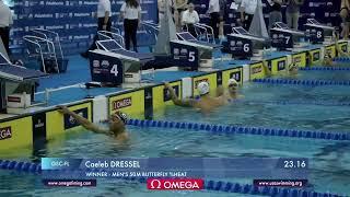 Michael Andrew & Caeleb Dressel at Phillips 66 International Team Trials - Men's 50m Fly Prelims