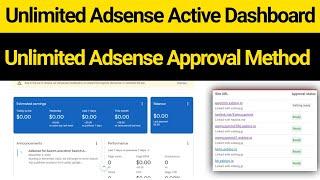 Adsense Active Dashboard Trick 2024 - Adsense Approval Method 2024