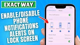 iPhone 13 Pro: Enable/Disable Phone Notifications Alerts for Lock Screen/Banners/Notification Center