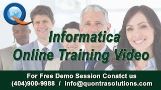 Informatica Online Training by Quontra solutions