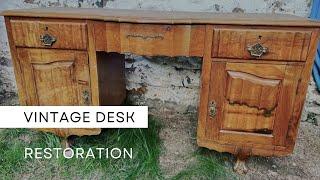 Neglected Vintage Desk gets a beautiful RESTORATION.