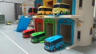 꼬마버스 타요 2층 차고지 장난감 놀이 Tayo The Little Bus 2nd floor garage toys play